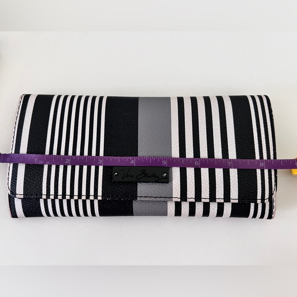 Vera Bradley |Black and White Striped Wallet |Slim |Trifold - Picture 3 of 5